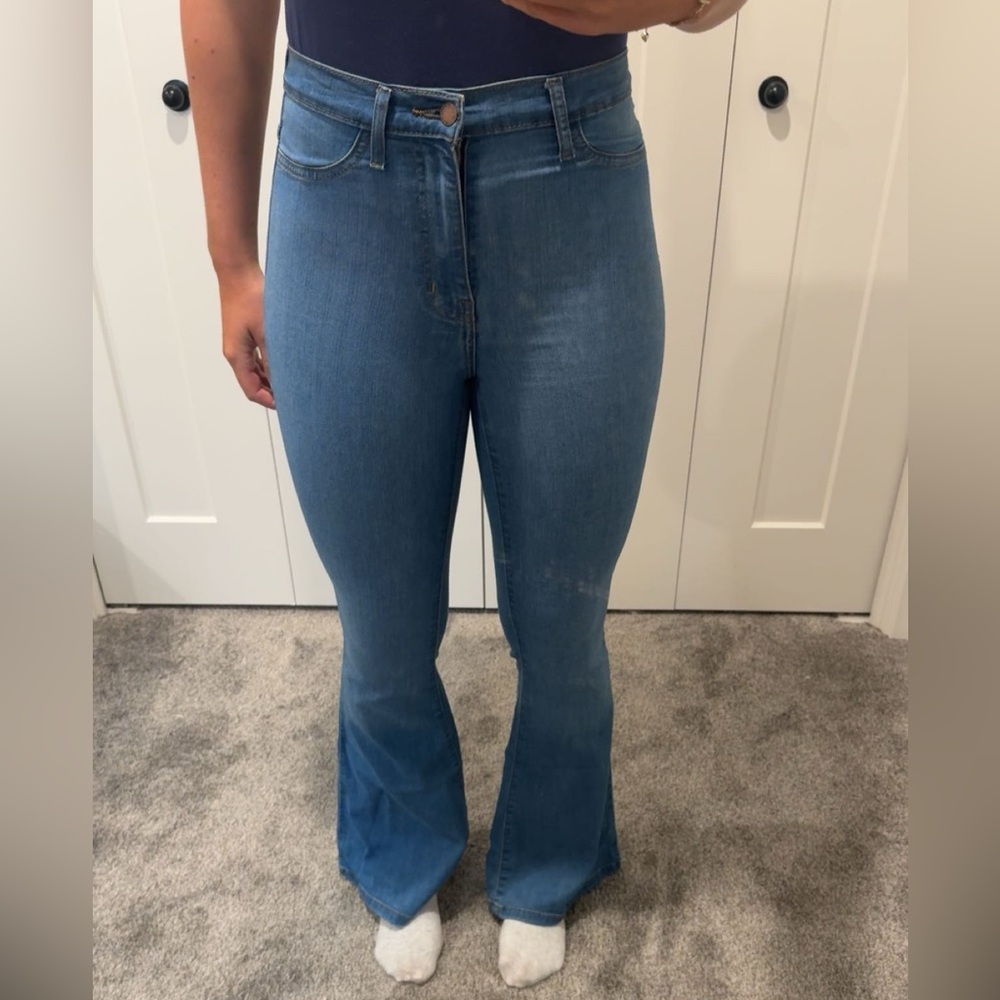 Vibrant Blue Flare Women's Jeans